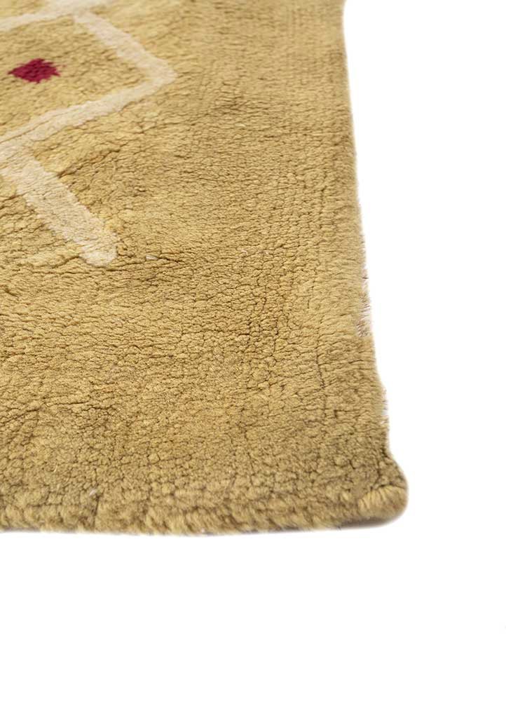 kora gold wool hand tufted Rug - Corner kora gold wool hand tufted Rug - Corner