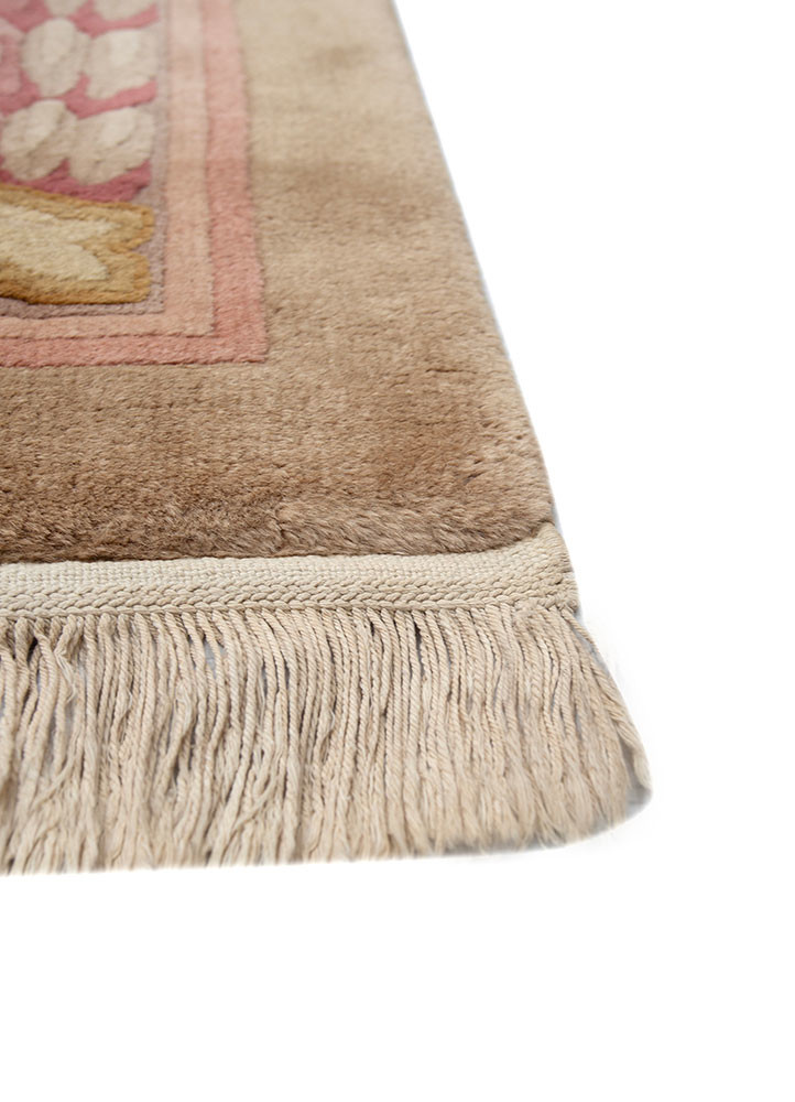 pechino ivory wool hand knotted Rug - Corner pechino ivory wool hand knotted Rug - Corner