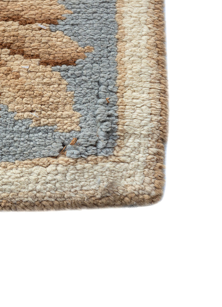 aalam gold wool hand knotted Rug - Corner aalam gold wool hand knotted Rug - Corner