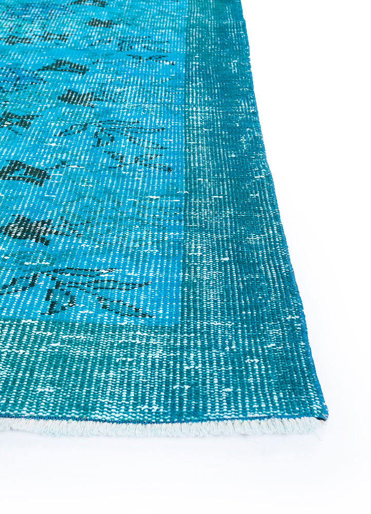 lacuna blue wool hand knotted Rug - Corner lacuna blue wool hand knotted Rug - Corner