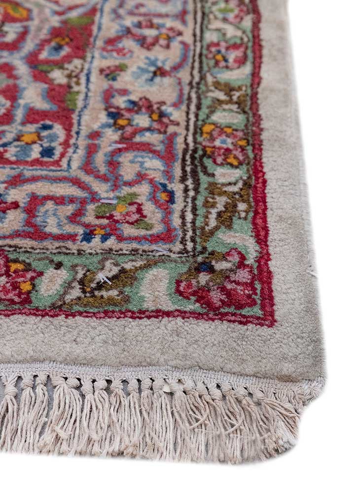 aalam pink and purple wool hand knotted Rug - Corner aalam pink and purple wool hand knotted Rug - Corner