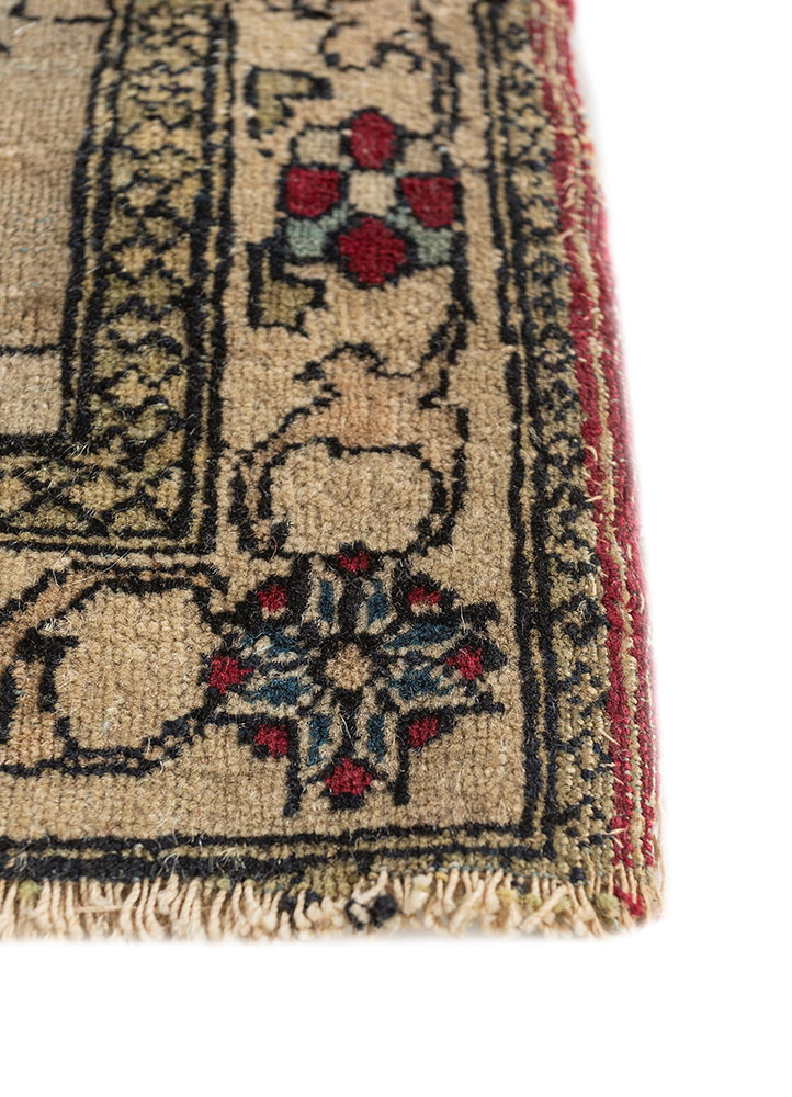 aalam green wool hand knotted Rug - Corner aalam green wool hand knotted Rug - Corner