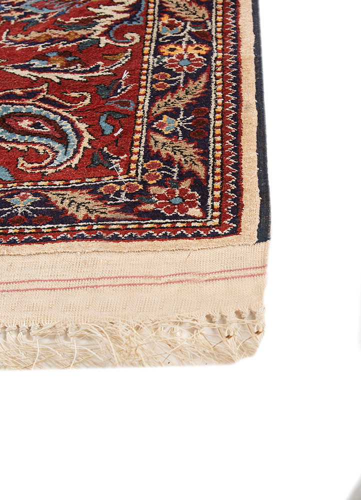 aalam blue wool hand knotted Rug - Corner aalam blue wool hand knotted Rug - Corner