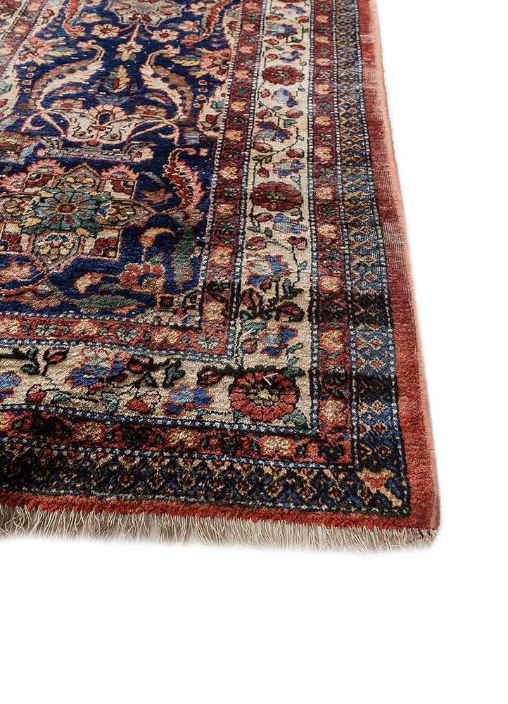 gulmarg blue silk hand knotted Rug - Corner gulmarg blue silk hand knotted Rug - Corner