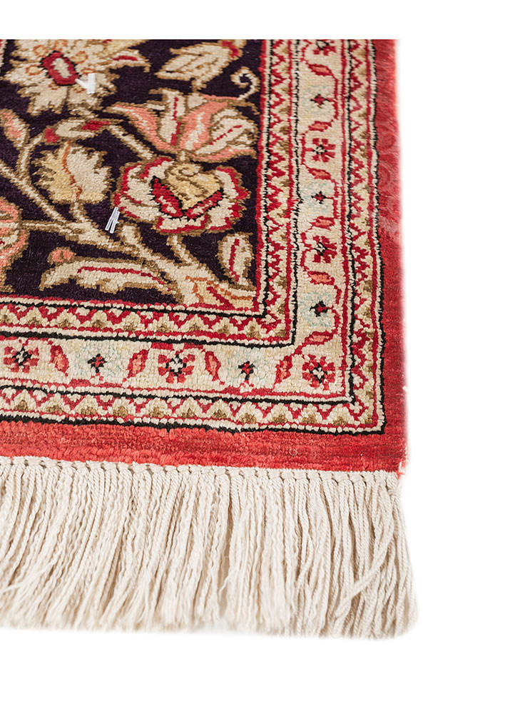 gulmarg blue silk hand knotted Rug - Corner gulmarg blue silk hand knotted Rug - Corner