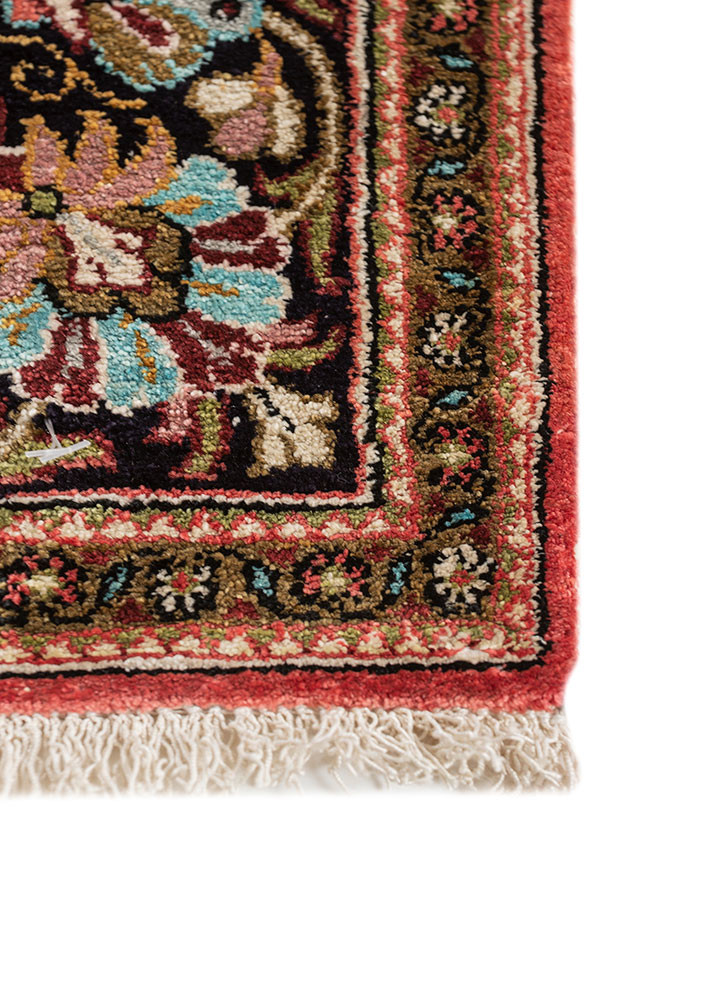 gulmarg pink and purple silk hand knotted Rug - Corner gulmarg pink and purple silk hand knotted Rug - Corner