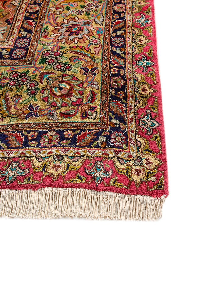 gulmarg blue silk hand knotted Rug - Corner gulmarg blue silk hand knotted Rug - Corner