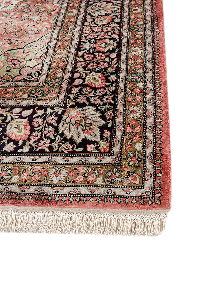 gulmarg green silk hand knotted Rug - Corner gulmarg green silk hand knotted Rug - Corner