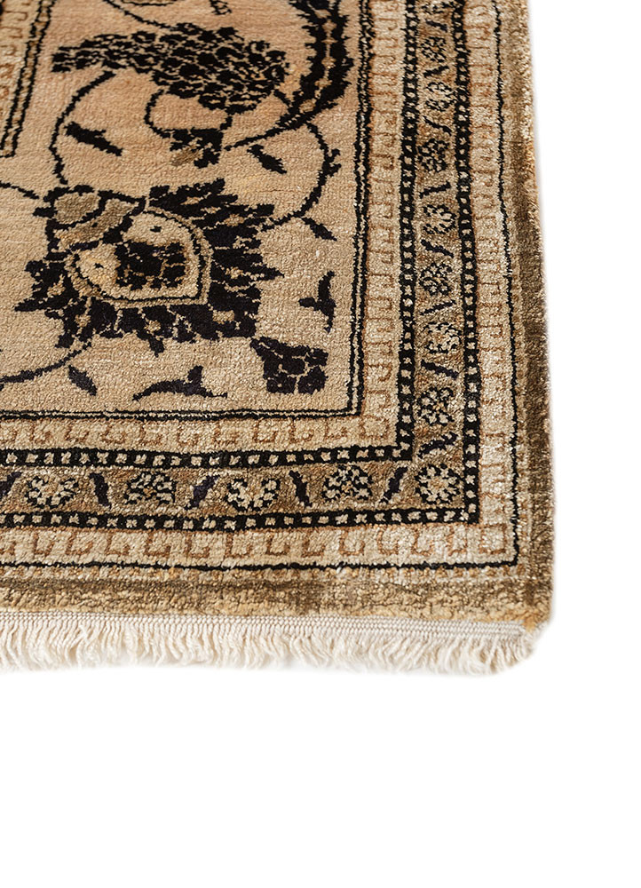 gulmarg green silk hand knotted Rug - Corner gulmarg green silk hand knotted Rug - Corner