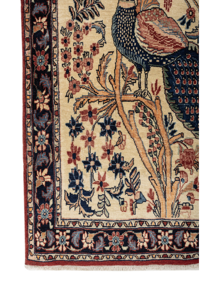 aprezo gold wool hand knotted Rug - Corner