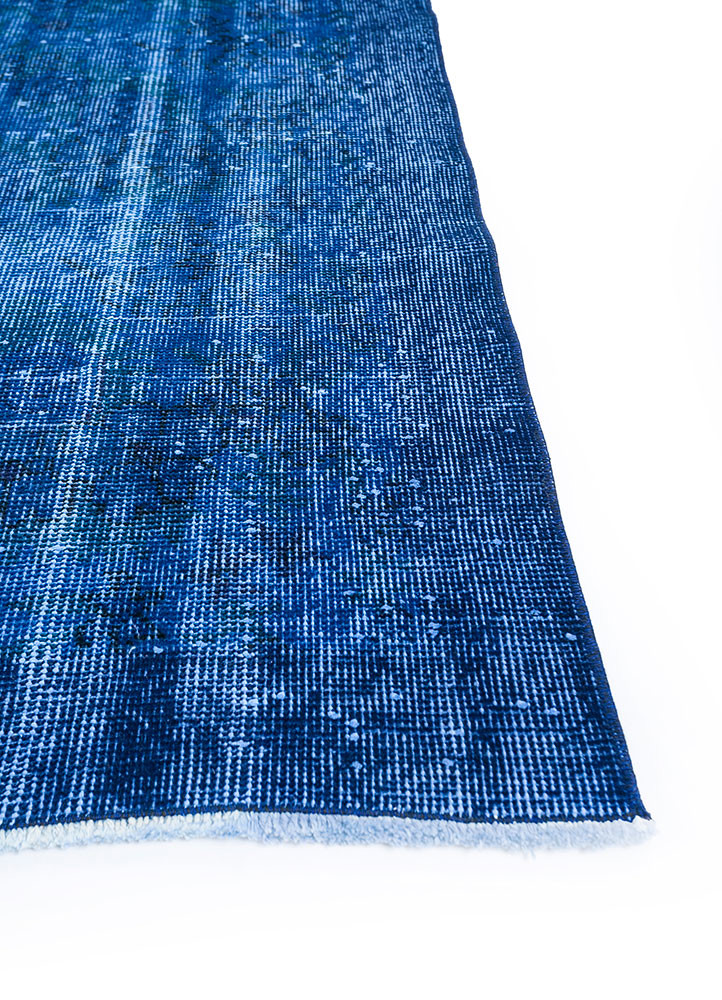 lacuna blue wool hand knotted Rug - Corner lacuna blue wool hand knotted Rug - Corner