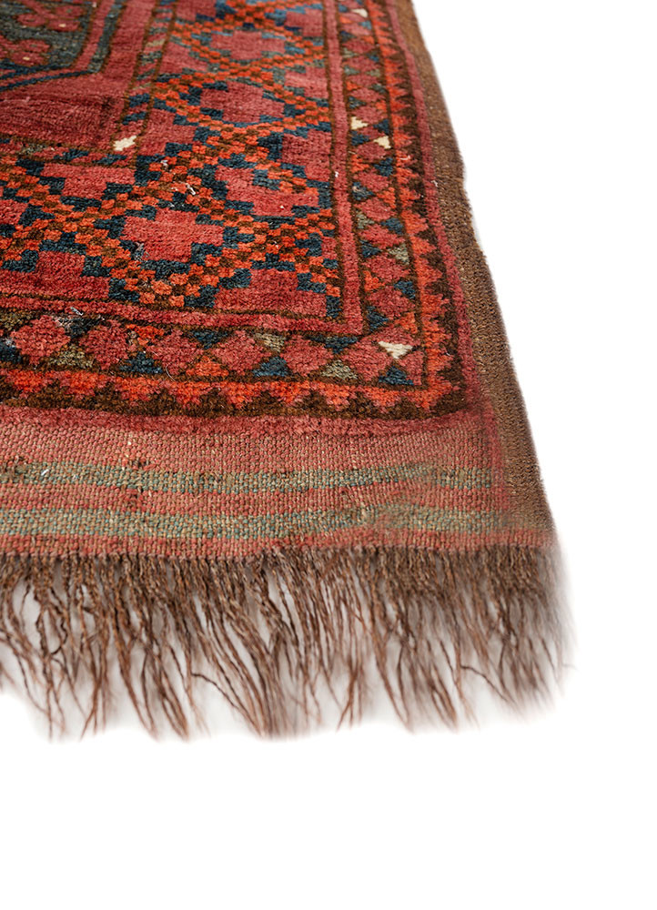 kiaan red and orange wool hand knotted Rug - Corner kiaan red and orange wool hand knotted Rug - Corner