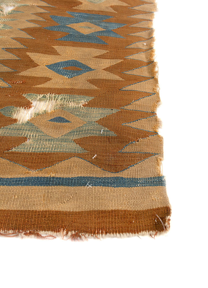nayaab beige and brown wool flat weaves Rug - Corner nayaab beige and brown wool flat weaves Rug - Corner