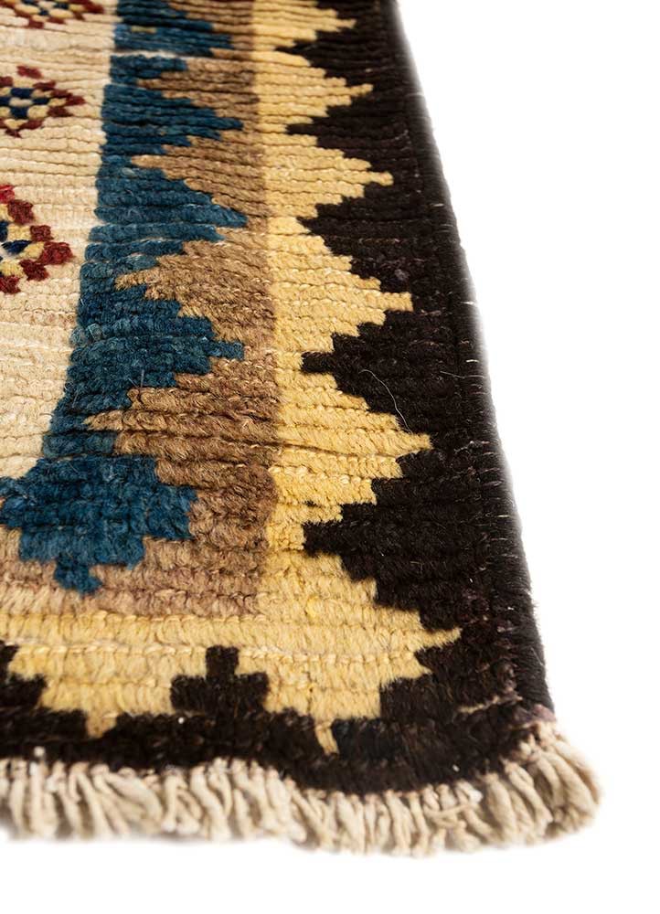 nuray red and orange wool hand knotted Rug - Corner