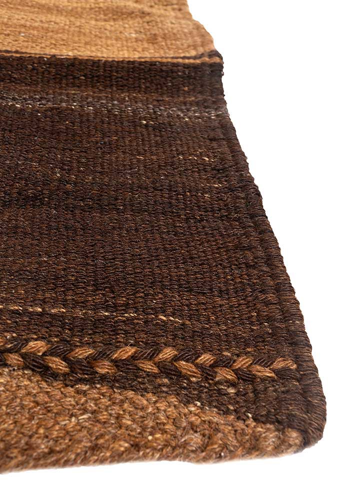 nayaab gold jute and hemp flat weaves Rug - Corner