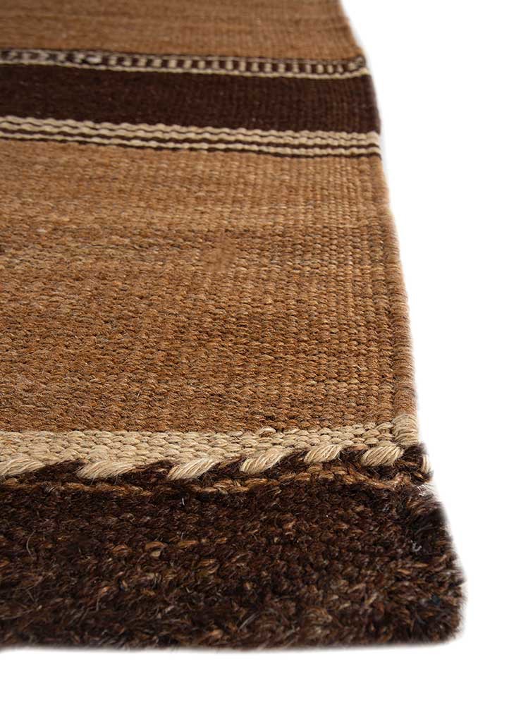 nayaab grey and black jute and hemp flat weaves Rug - Corner