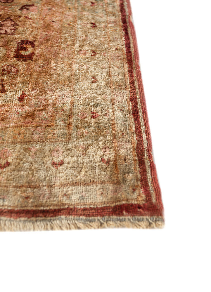 gulmarg beige and brown silk hand knotted Rug - Corner gulmarg beige and brown silk hand knotted Rug - Corner