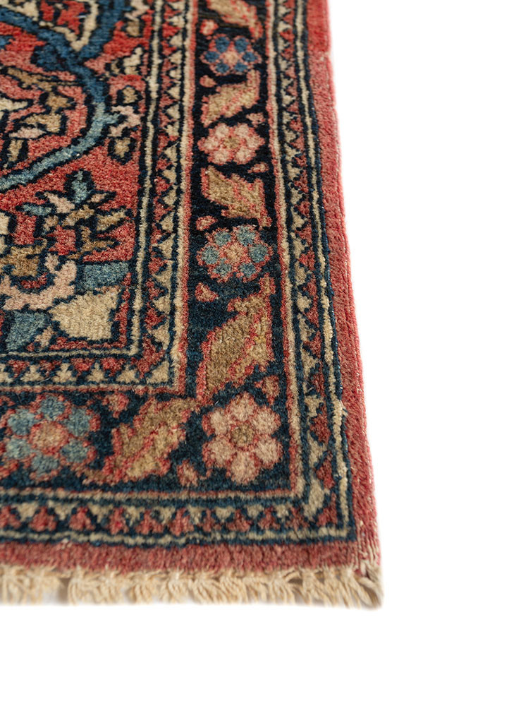 aalam gold wool hand knotted Rug - Corner
