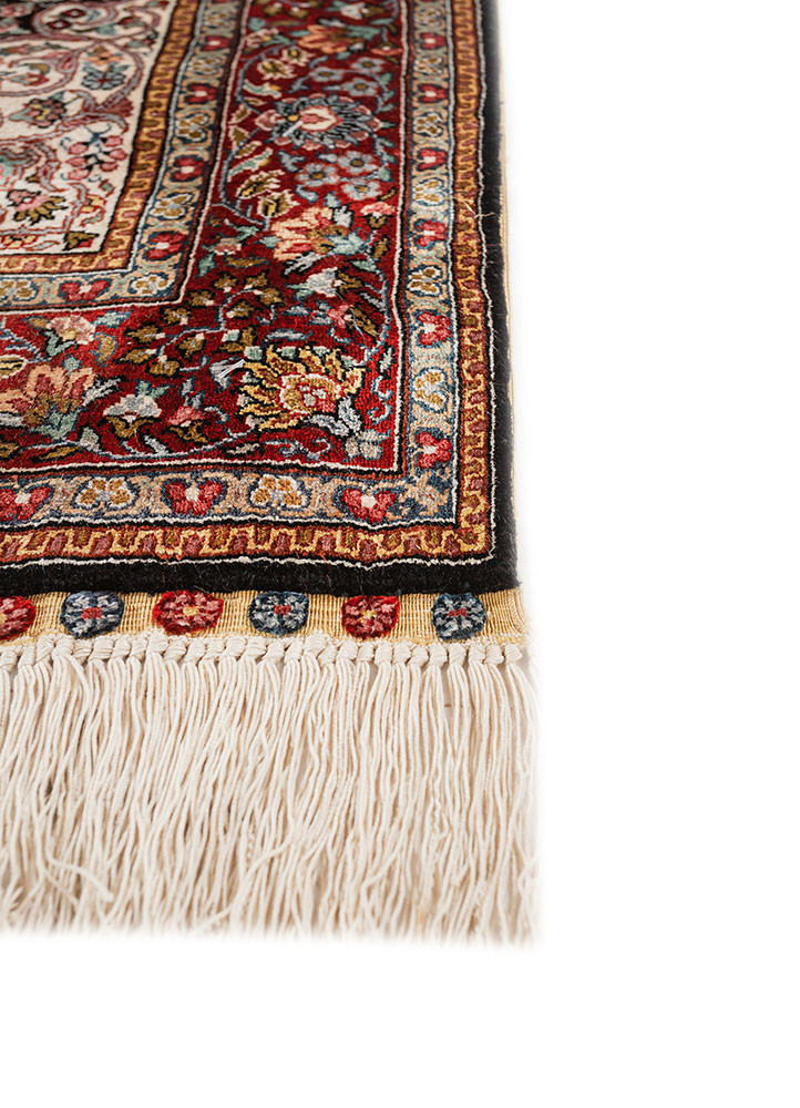 gulmarg blue silk hand knotted Rug - Corner gulmarg blue silk hand knotted Rug - Corner