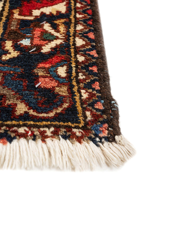 aalam red and orange wool hand knotted Rug - Corner aalam red and orange wool hand knotted Rug - Corner