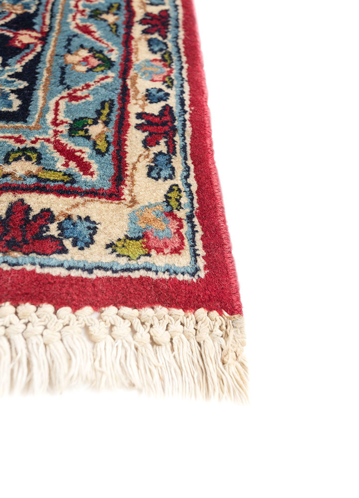 aalam red and orange wool hand knotted Rug - Corner aalam red and orange wool hand knotted Rug - Corner