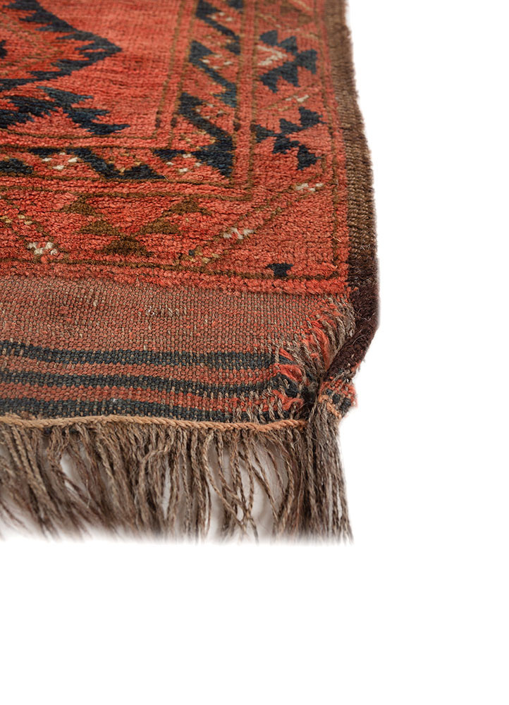 kiaan red and orange wool hand knotted Rug - Corner kiaan red and orange wool hand knotted Rug - Corner