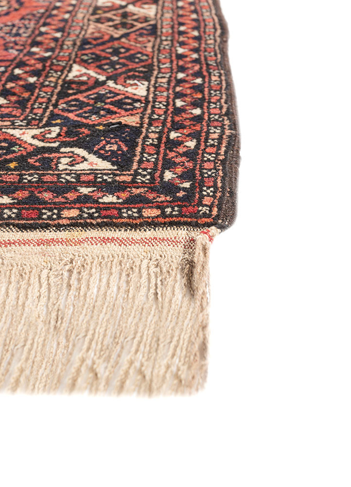 kiaan red and orange wool hand knotted Rug - Corner kiaan red and orange wool hand knotted Rug - Corner