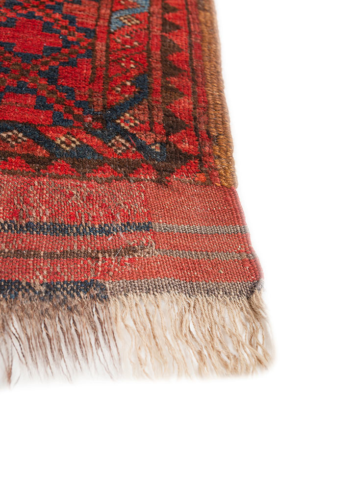 aalam pink and purple wool flat weaves Rug - Corner