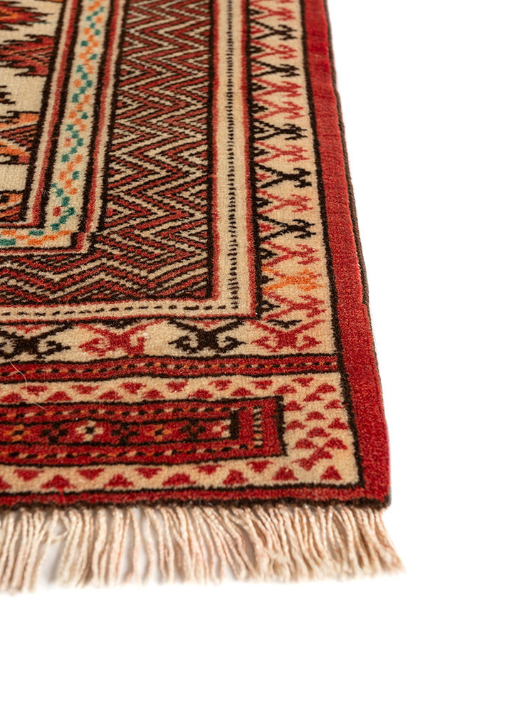 aalam green wool flat weaves Rug - Corner