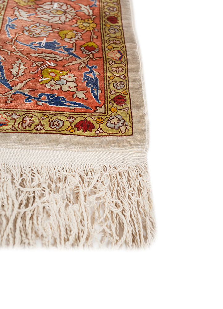 gulmarg ivory silk hand knotted Rug - Corner gulmarg ivory silk hand knotted Rug - Corner