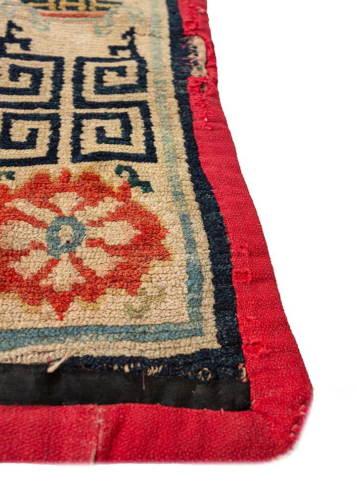 nayaab blue wool flat weaves Rug - Corner