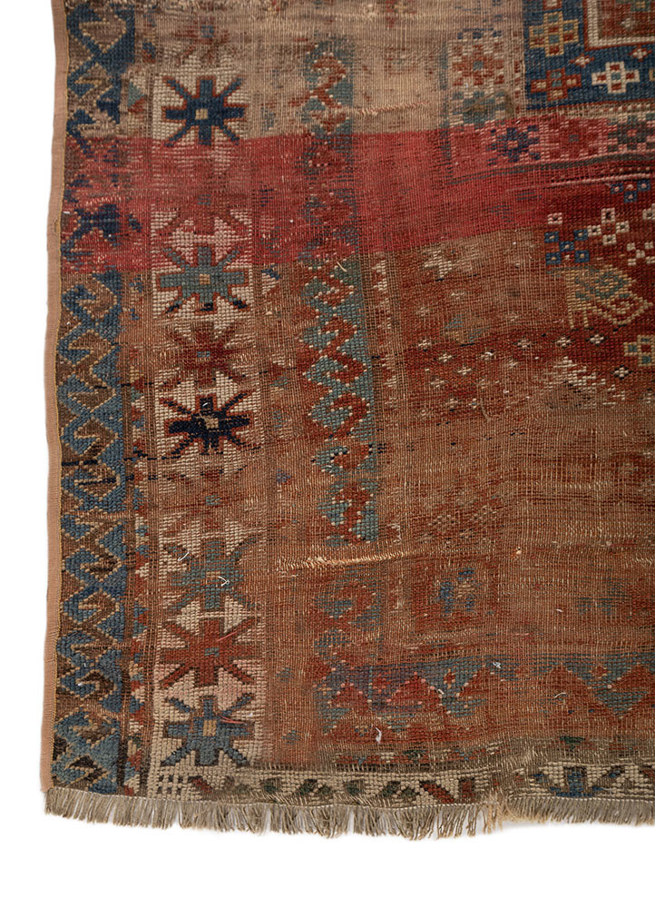 kiaan red and orange wool hand knotted Rug - Corner kiaan red and orange wool hand knotted Rug - Corner