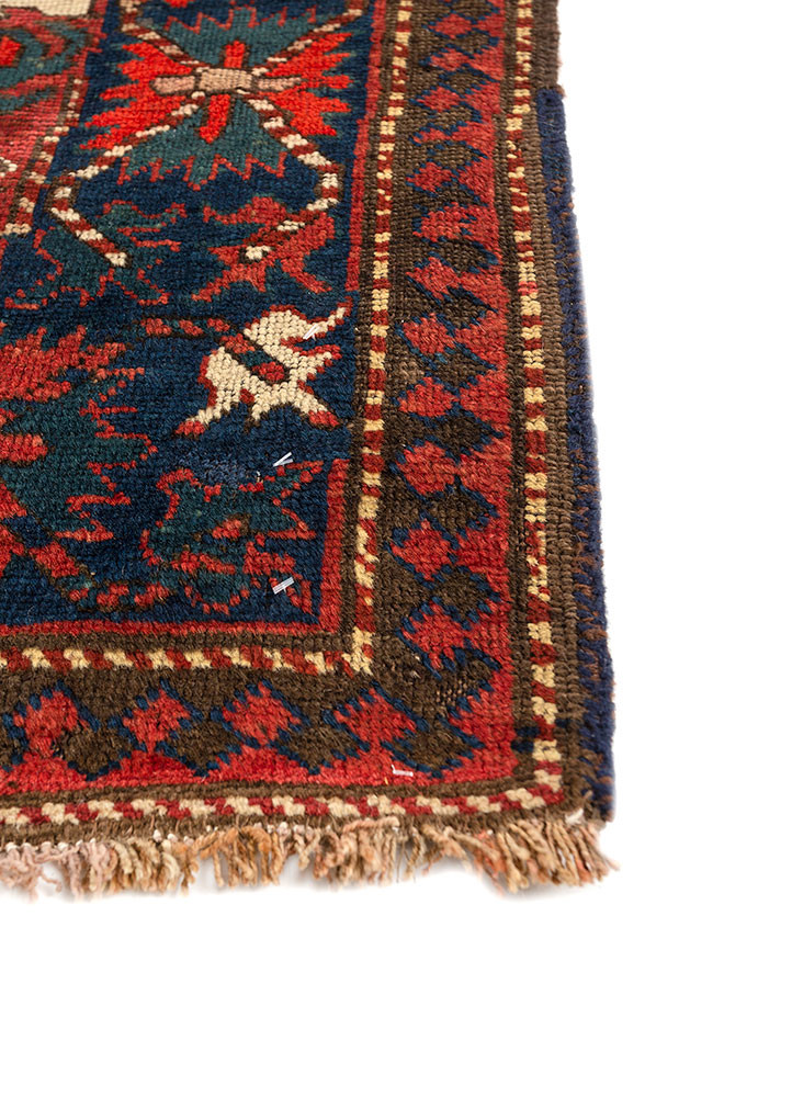 kiaan pink and purple wool hand knotted Rug - Corner kiaan pink and purple wool hand knotted Rug - Corner
