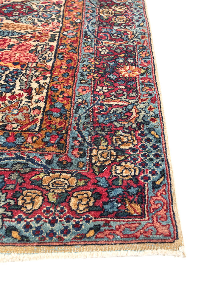 aalam ivory wool hand knotted Rug - Corner aalam ivory wool hand knotted Rug - Corner