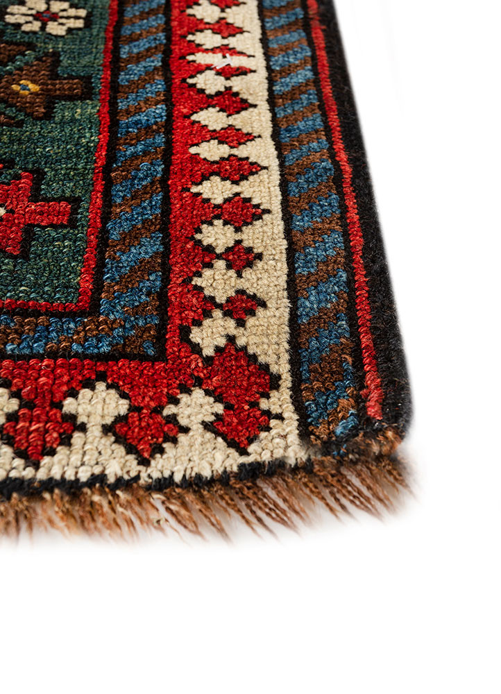 kiaan red and orange wool hand knotted Rug - Corner kiaan red and orange wool hand knotted Rug - Corner