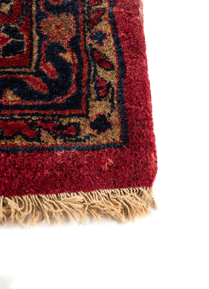 aalam pink and purple wool hand knotted Rug - Corner aalam pink and purple wool hand knotted Rug - Corner