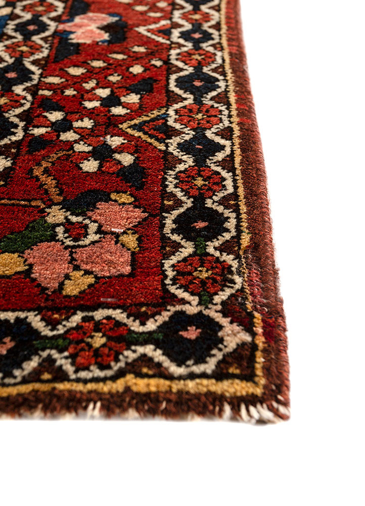kiaan red and orange wool hand knotted Rug - Corner kiaan red and orange wool hand knotted Rug - Corner
