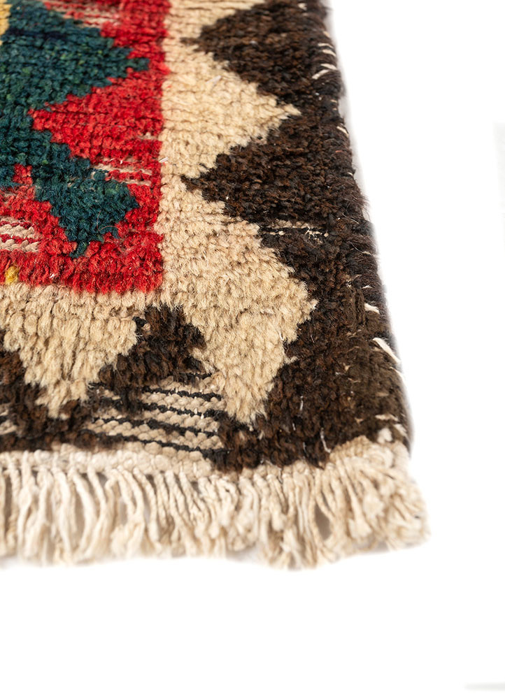 nuray red and orange wool hand knotted Rug - Corner nuray red and orange wool hand knotted Rug - Corner