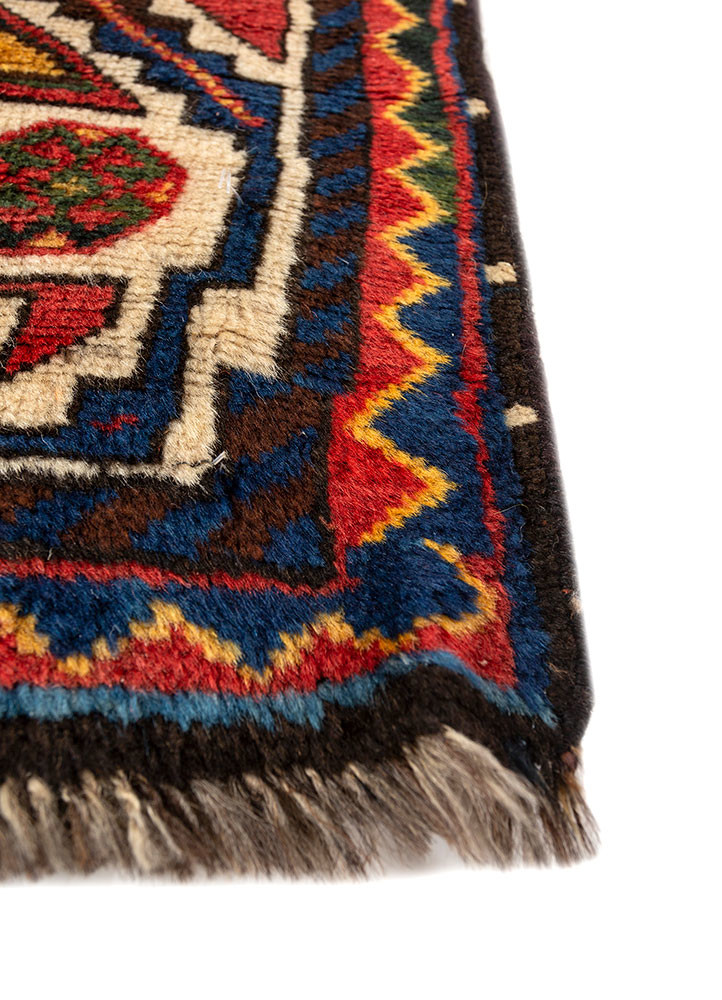 kiaan blue wool hand knotted Rug - Corner