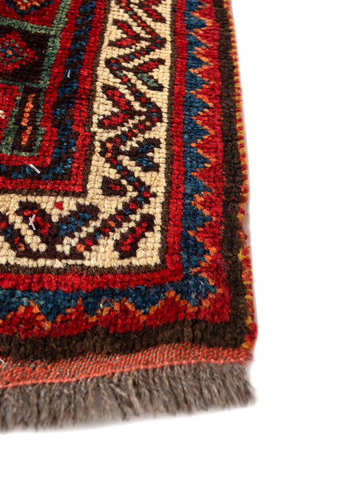 kiaan red and orange wool hand knotted Rug - Corner kiaan red and orange wool hand knotted Rug - Corner