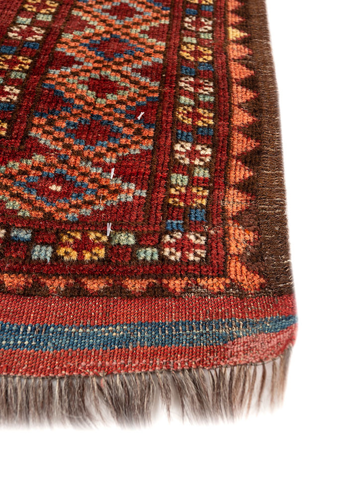 kiaan red and orange wool hand knotted Rug - Corner kiaan red and orange wool hand knotted Rug - Corner