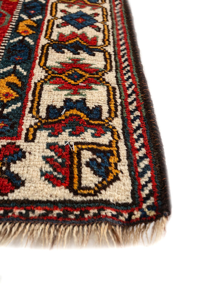 kiaan red and orange wool hand knotted Rug - Corner kiaan red and orange wool hand knotted Rug - Corner