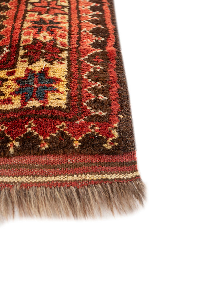 kiaan red and orange wool hand knotted Rug - Corner kiaan red and orange wool hand knotted Rug - Corner