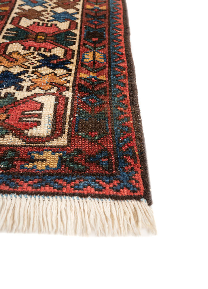 aalam blue wool hand knotted Rug - Corner aalam blue wool hand knotted Rug - Corner