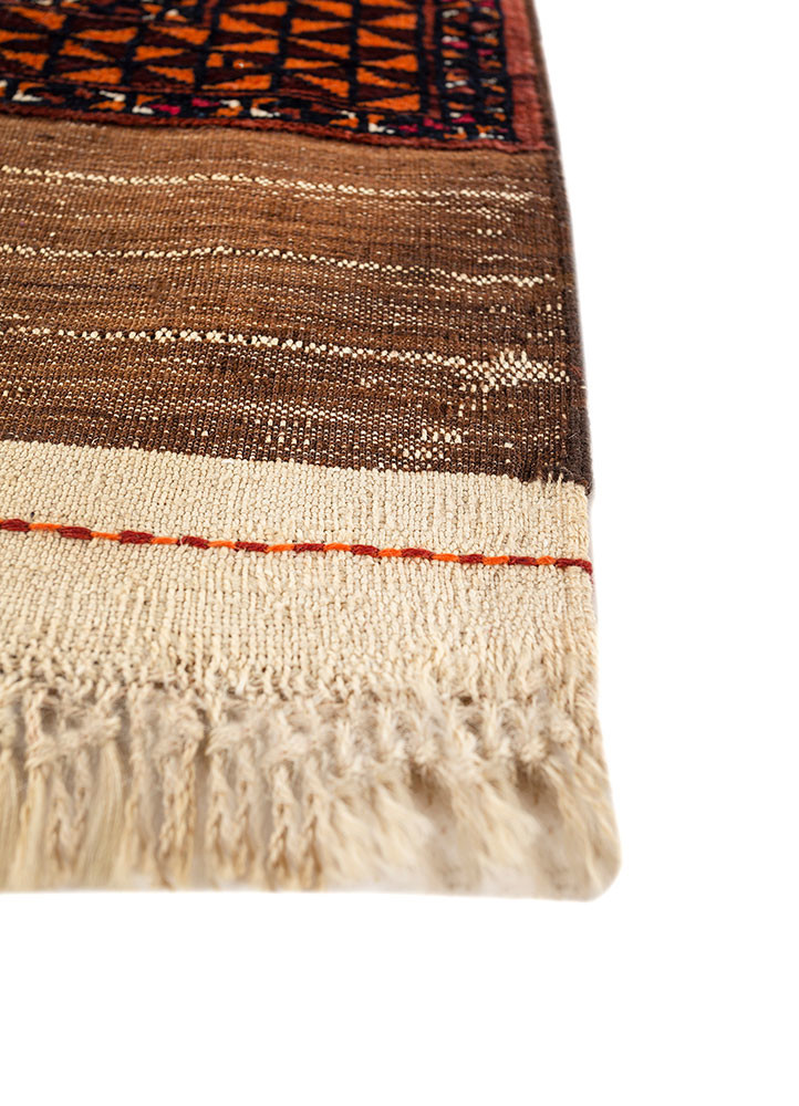 kiaan beige and brown wool hand knotted Rug - Corner kiaan beige and brown wool hand knotted Rug - Corner