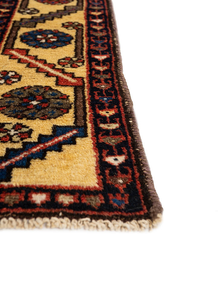 aalam red and orange wool hand knotted Rug - Corner aalam red and orange wool hand knotted Rug - Corner