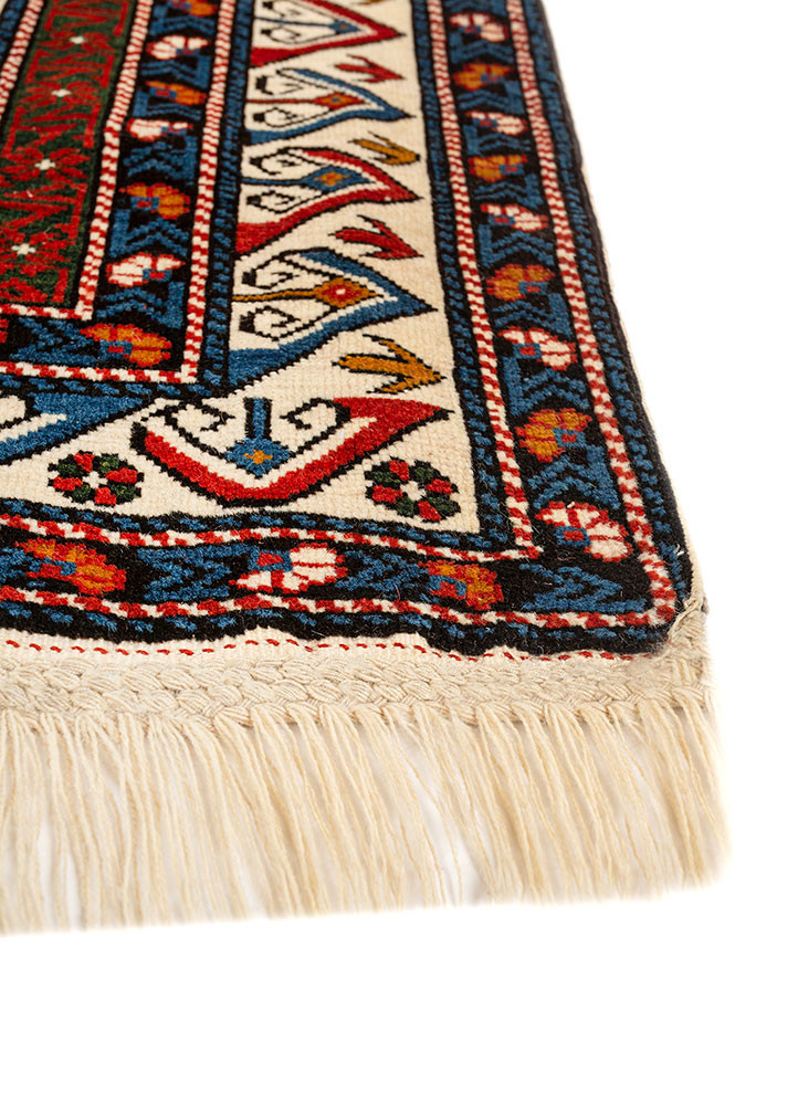 aalam blue wool hand knotted Rug - Corner aalam blue wool hand knotted Rug - Corner