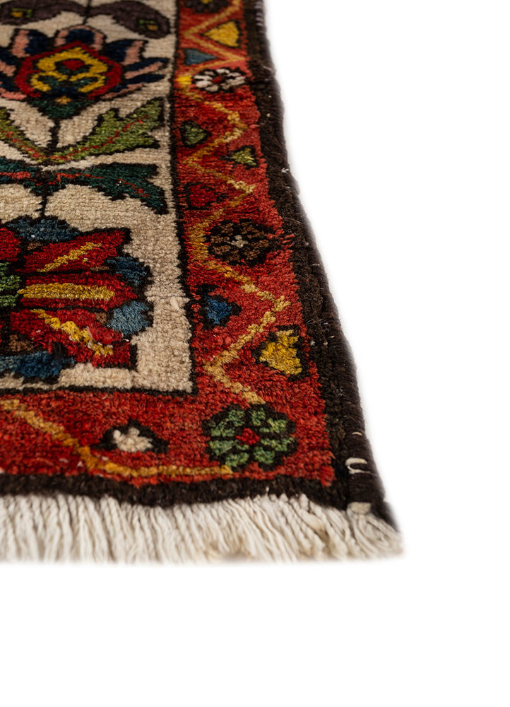 aalam pink and purple wool hand knotted Rug - Corner