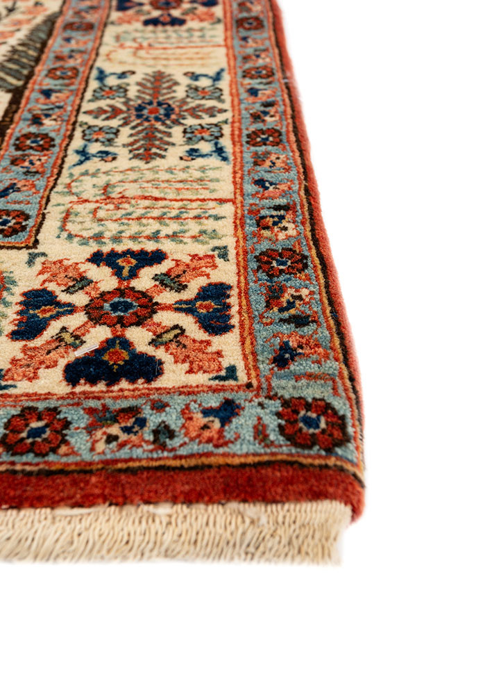 aalam ivory wool hand knotted Rug - Corner aalam ivory wool hand knotted Rug - Corner