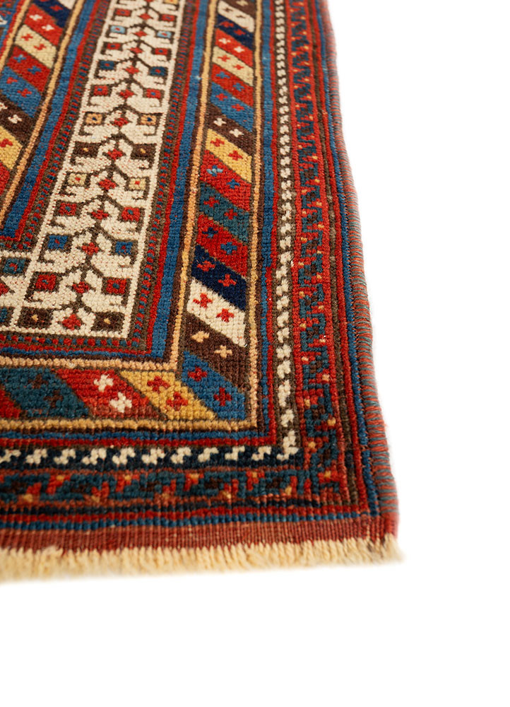 kiaan blue wool hand knotted Rug - Corner